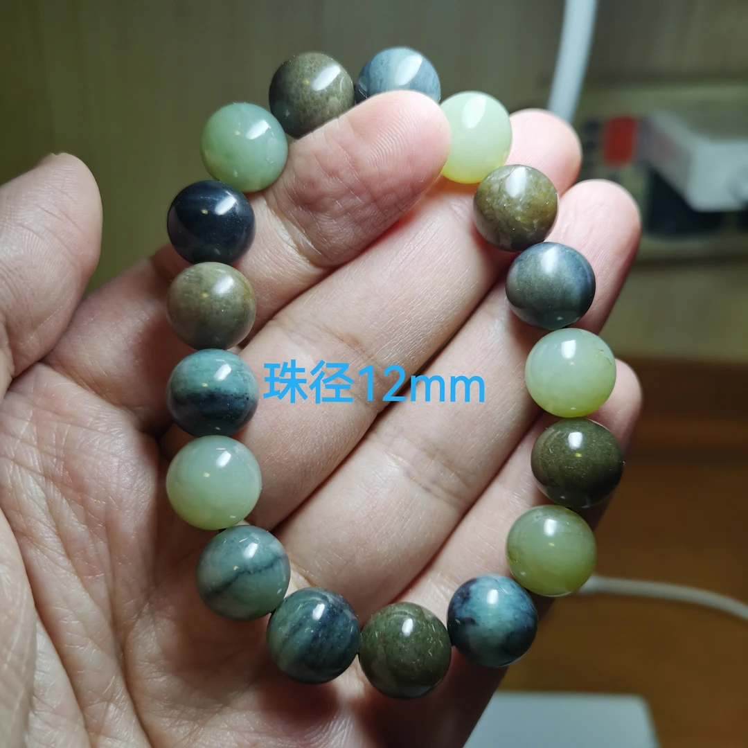 T惠：和田玉多宝手串珠径12mm