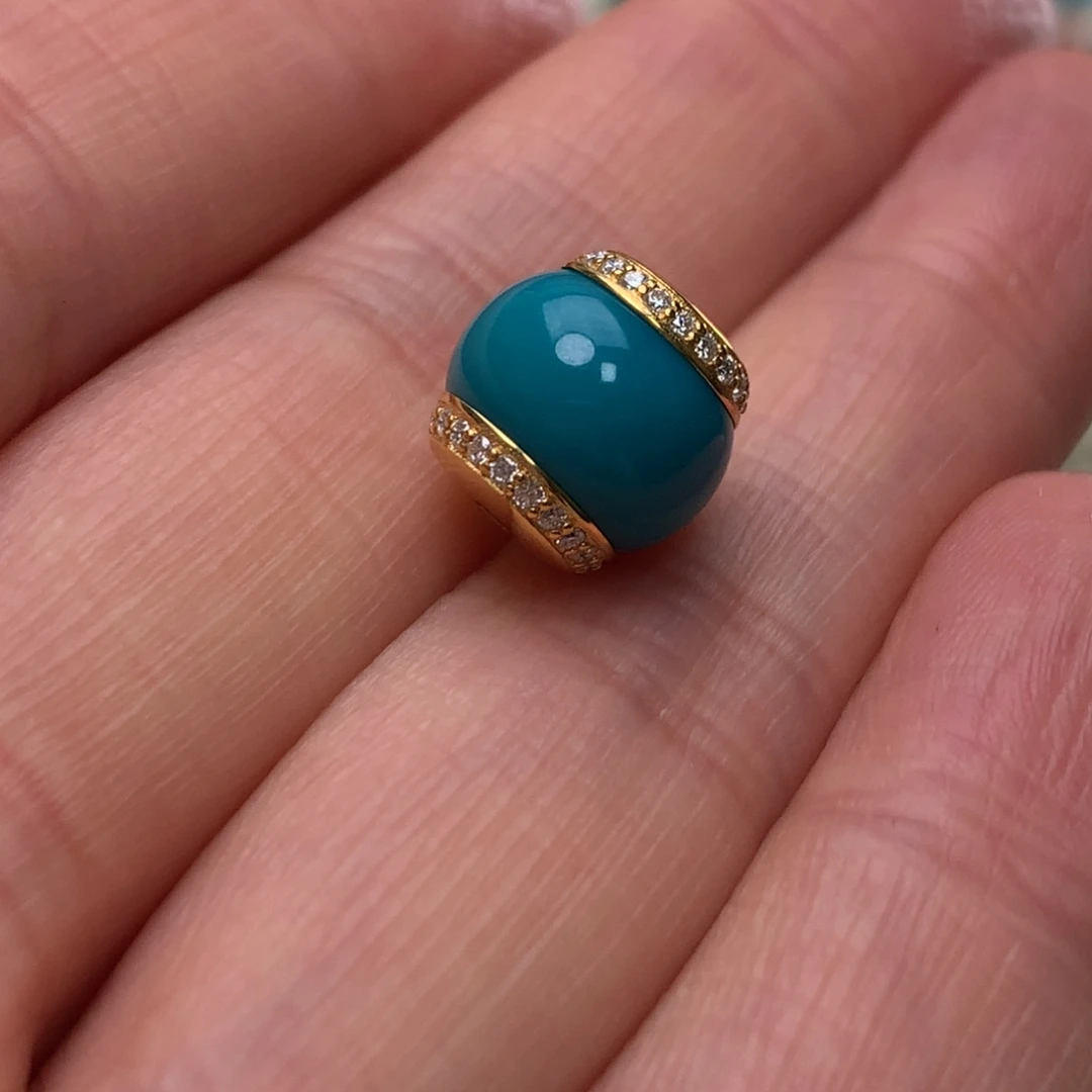 18K金镶嵌绿松石配饰