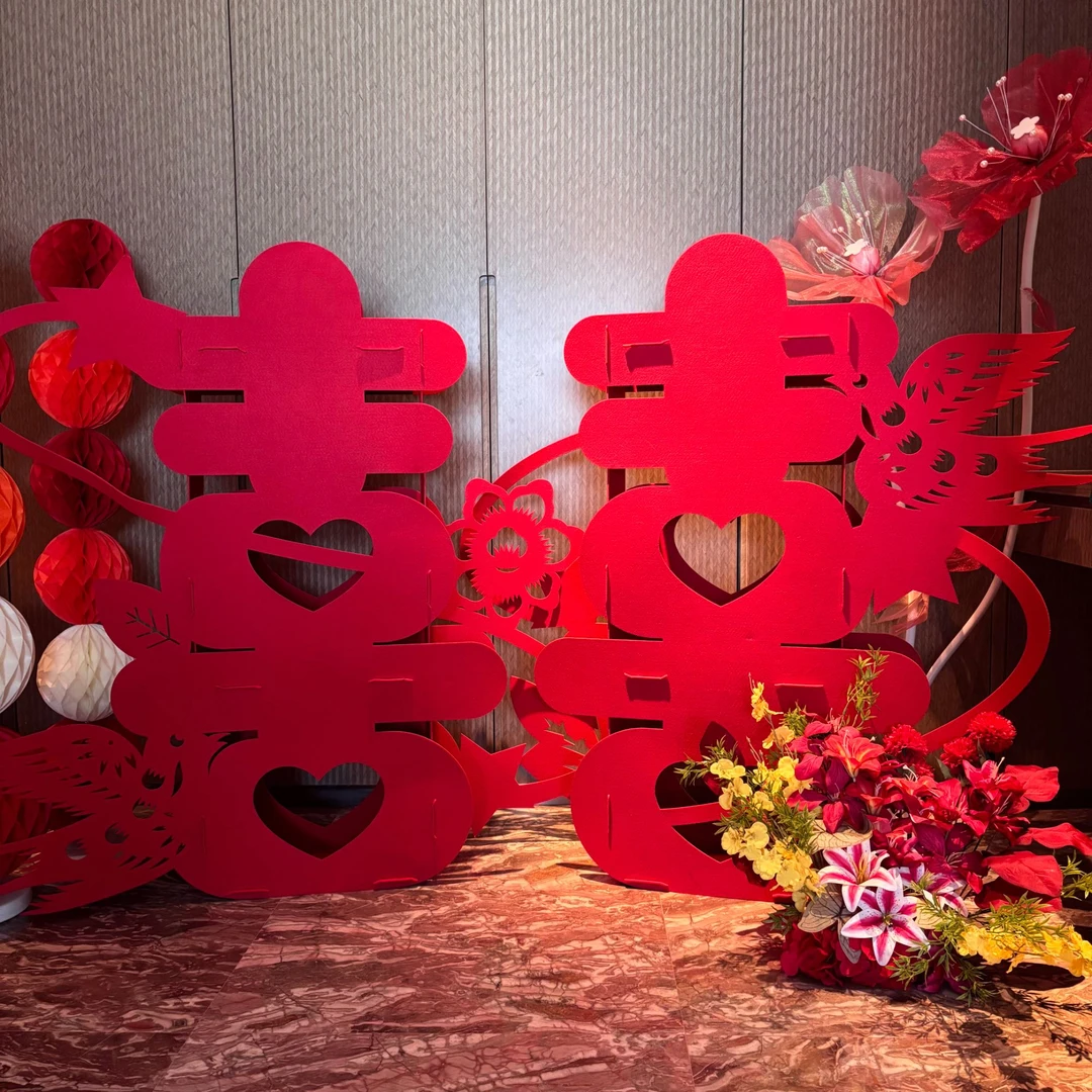 【落地喜鹊摆件】立体超大喜字摆件婚房结婚卧室布置客厅婚礼装饰