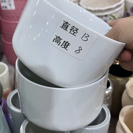 多肉绿植陶瓷花盆9.9包邮，有孔