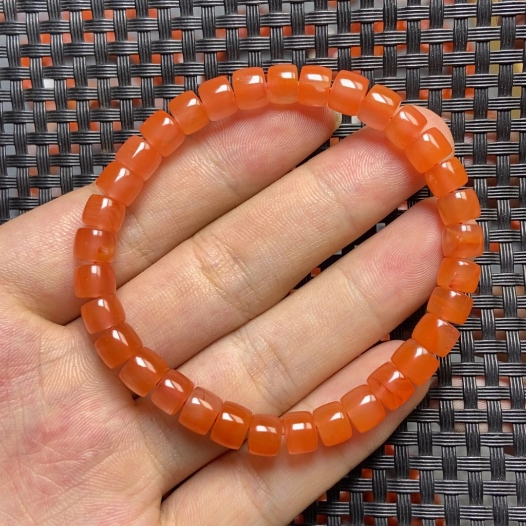 南红玛瑙未镶嵌手串6+’mm