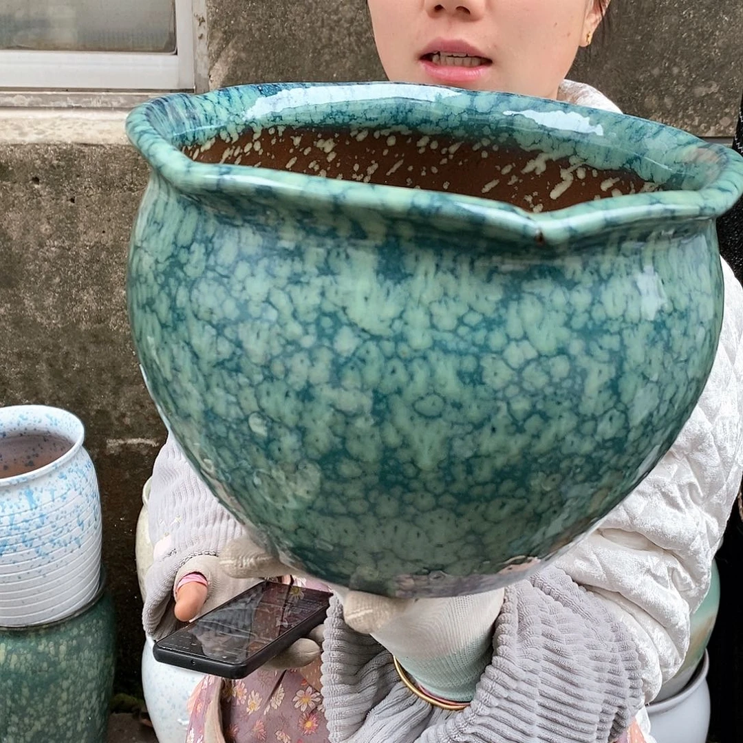 紫砂花盆正品口25高高18