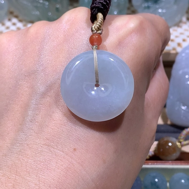 翡翠未镶嵌颈饰炸/平安扣