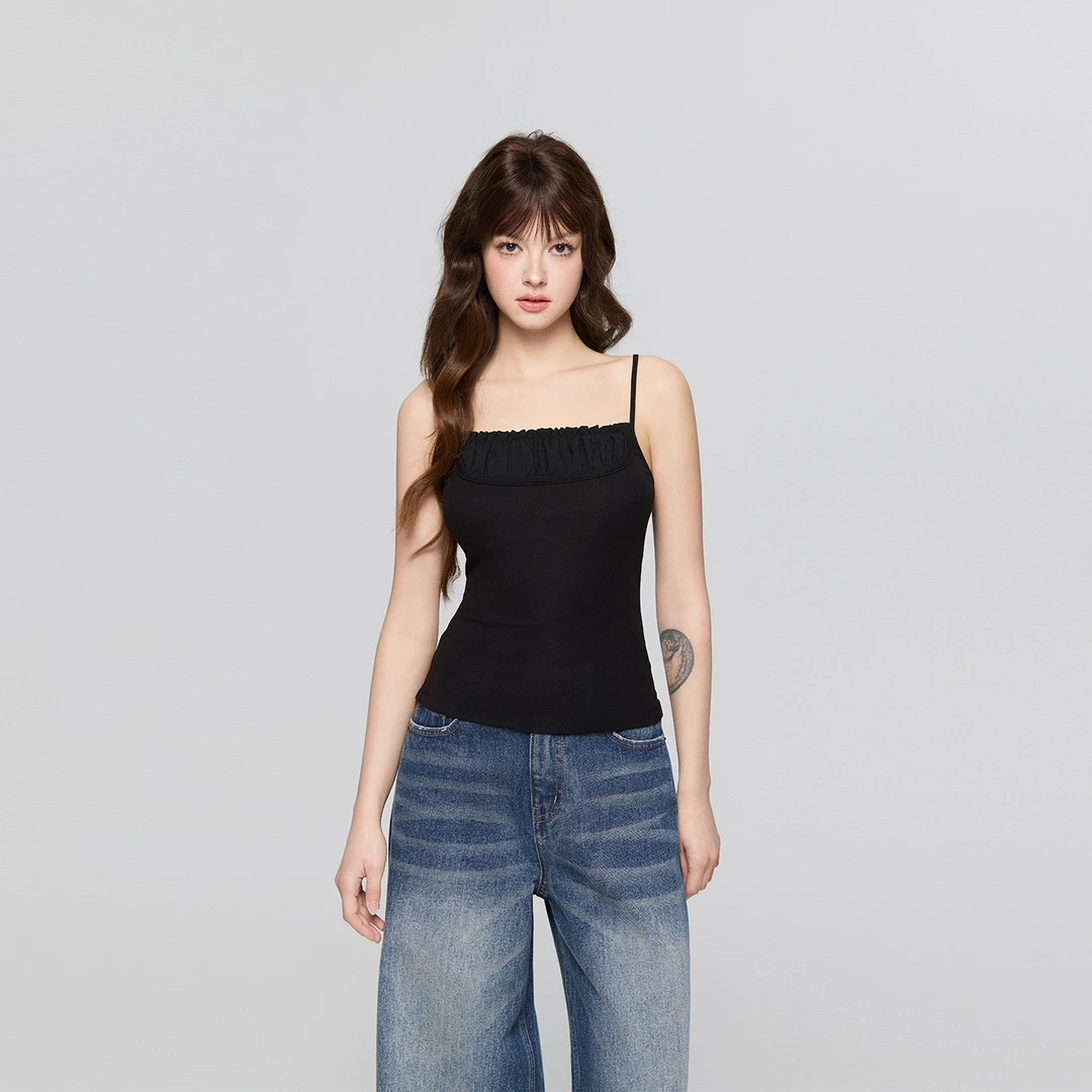 avenement/蕾丝吊带背心裹胸外穿修身内搭打底上衣女夏季