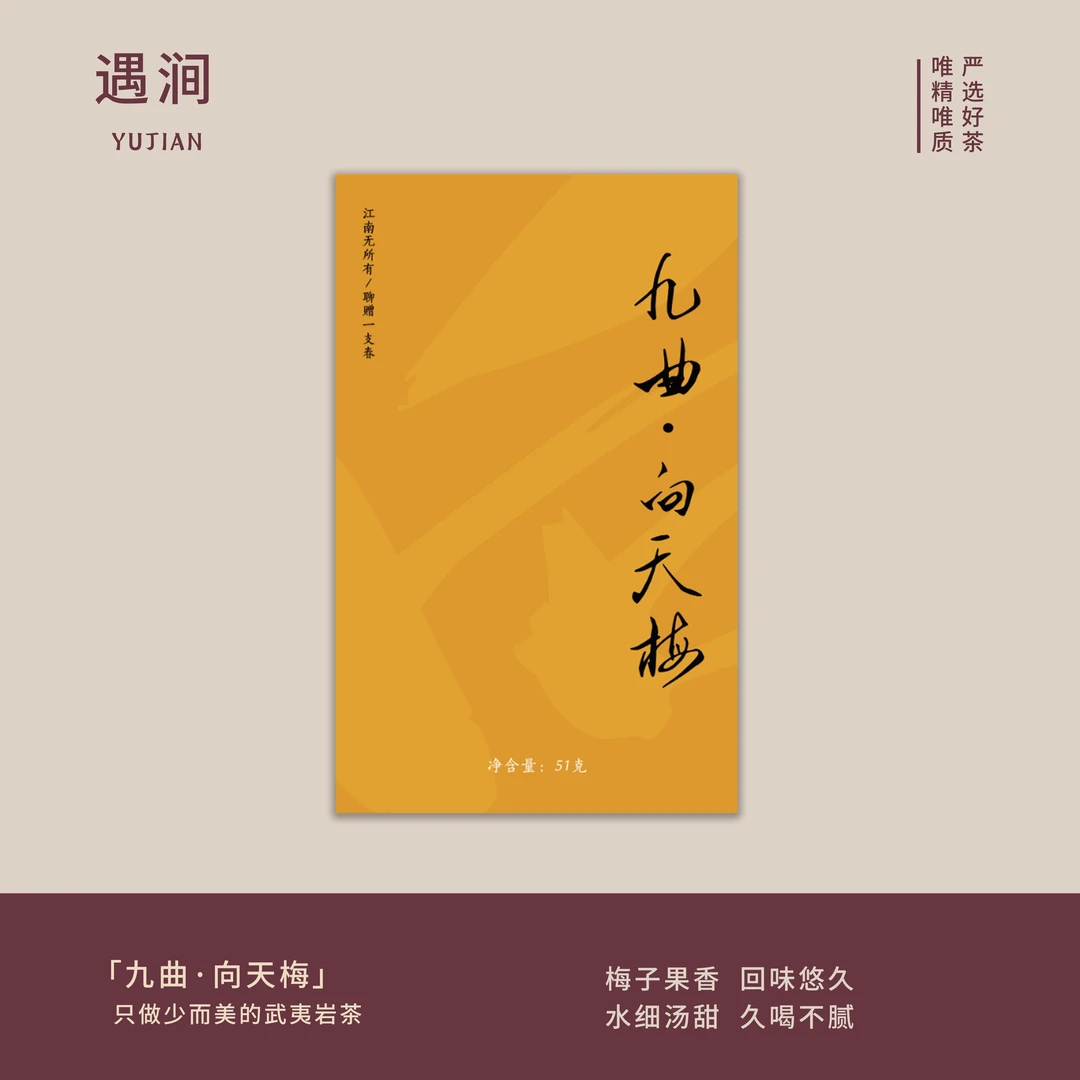 【九曲 向天梅】武夷山大红袍武夷山岩茶1盒子6泡51克