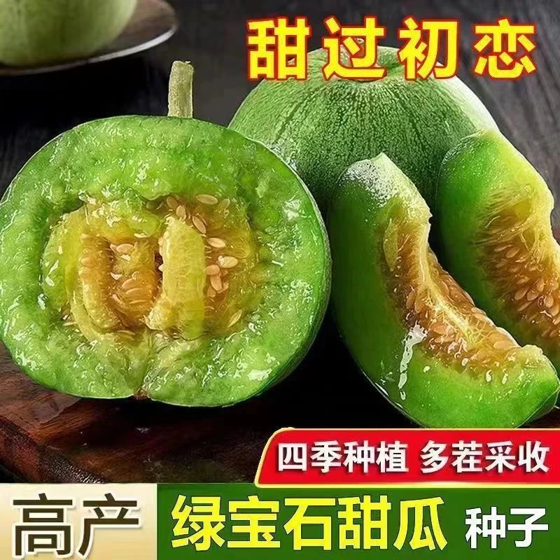 绿宝石甜瓜种子薄皮超甜香瓜种子春季四季脆瓜早熟高产香瓜籽