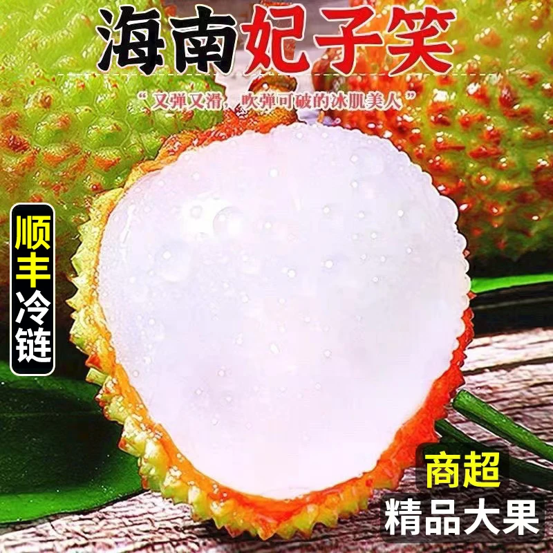 【顺丰冷链】纯甜海南头茬妃子笑荔枝2.5-4.5斤精品果新鲜当季水果