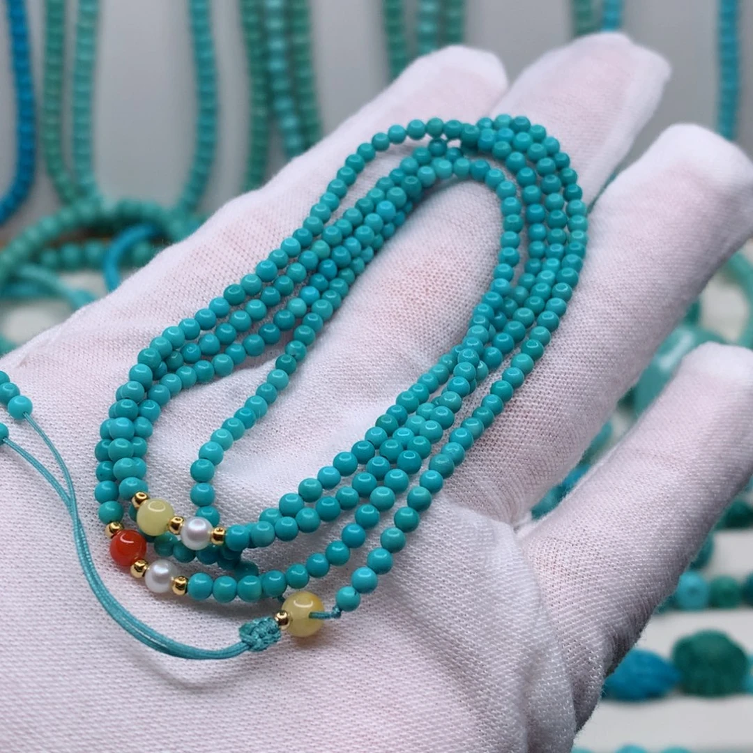 未镶嵌绿松石小米链