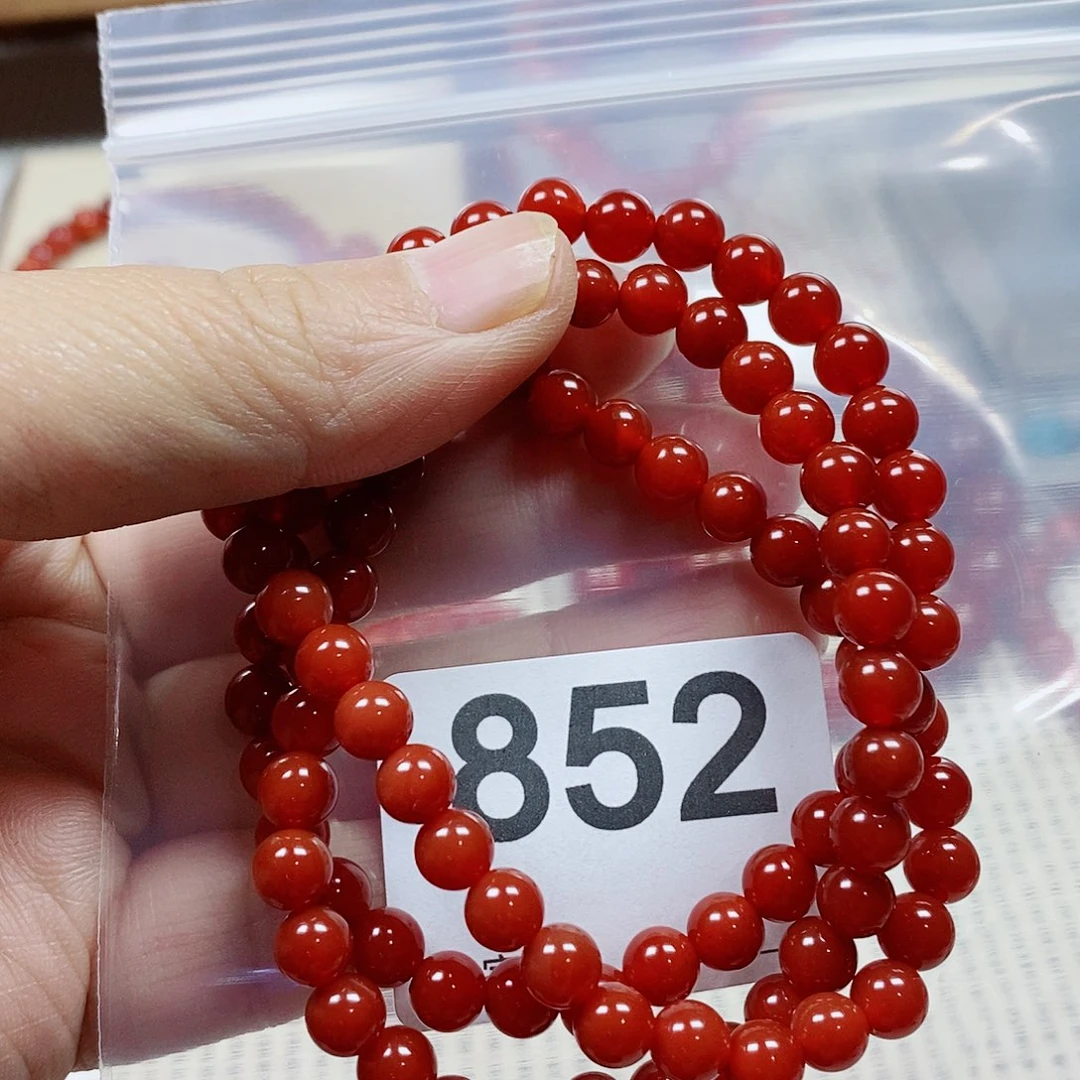 空***倥未镶嵌手串南红玛瑙卡6多圈