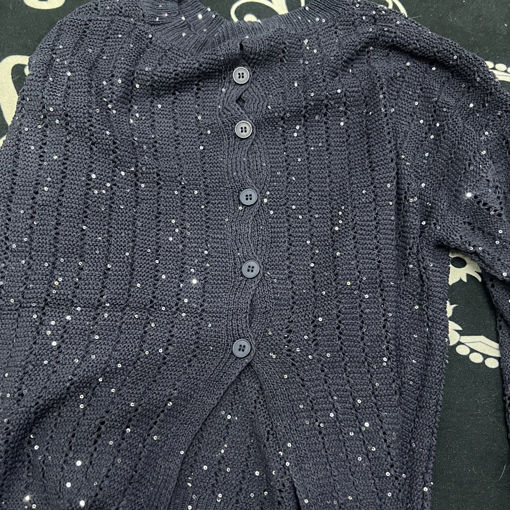 针织亮片秋季百搭女薄款厚款小香风开衫毛针织衫