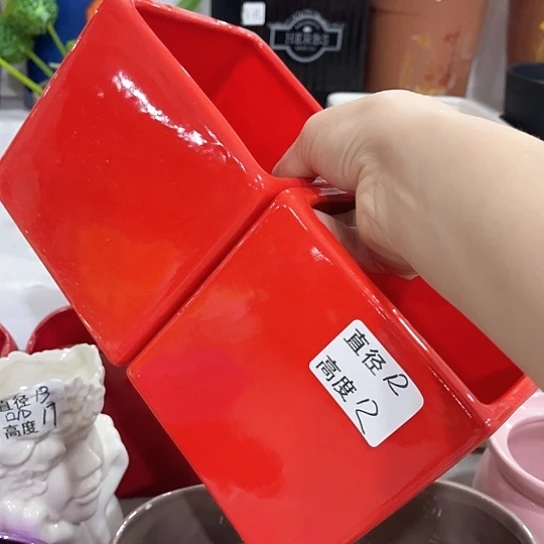 多肉绿植陶瓷花盆9.9包邮，有孔