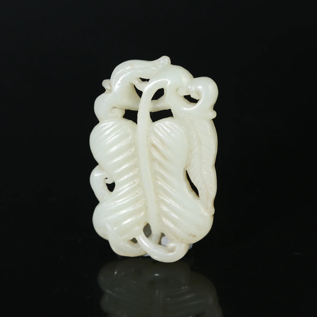 二十世纪和田玉芭蕉扇吊坠ACZL250912029{华豫之门}