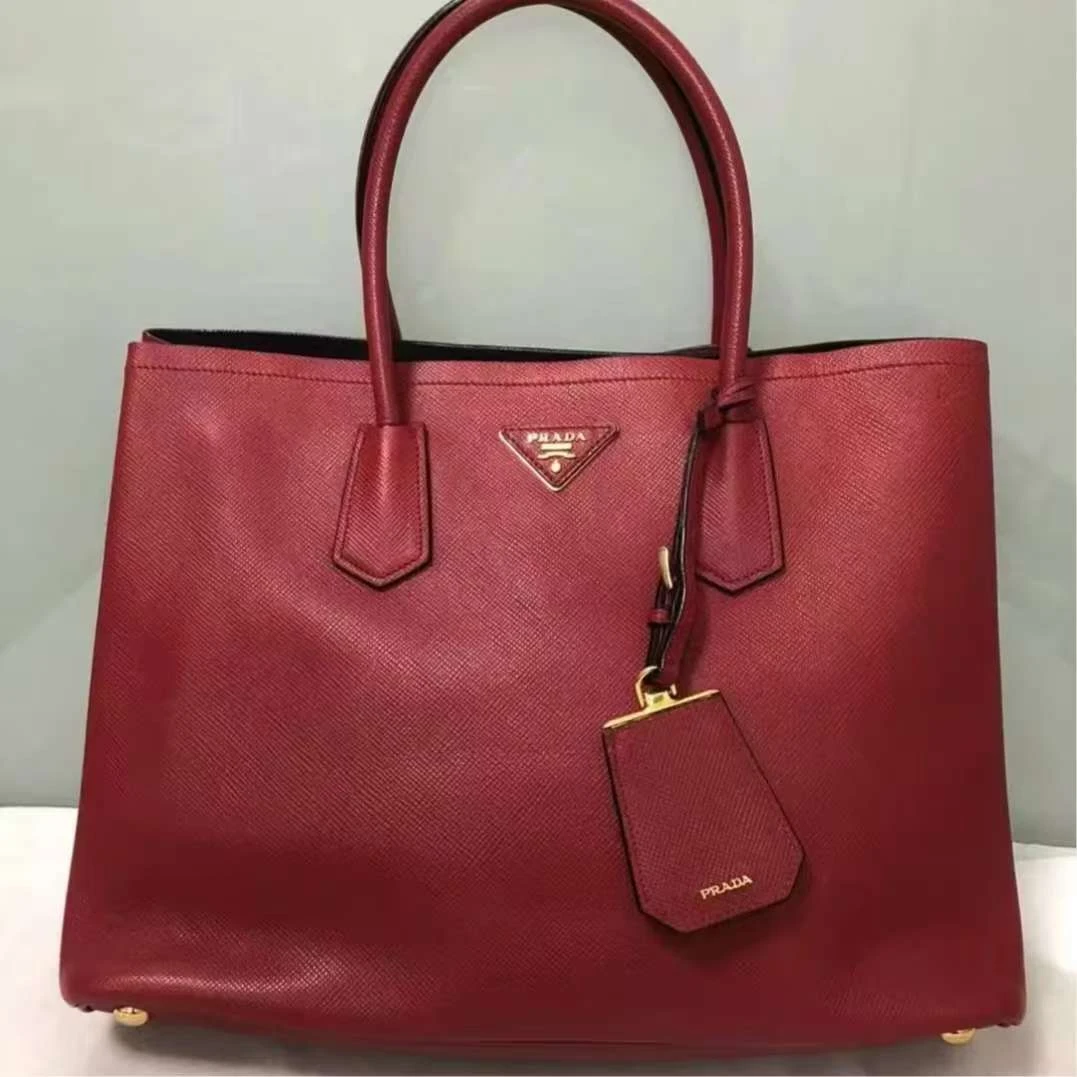 95新 Prada/普拉达 安洁利 普拉达红色托特包
