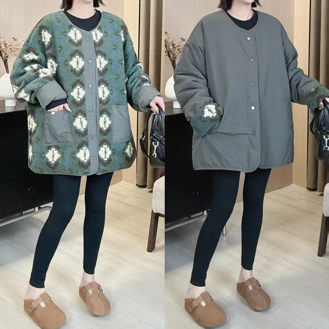 Dayuan 欧货重工羊羔毛双面穿外套509025