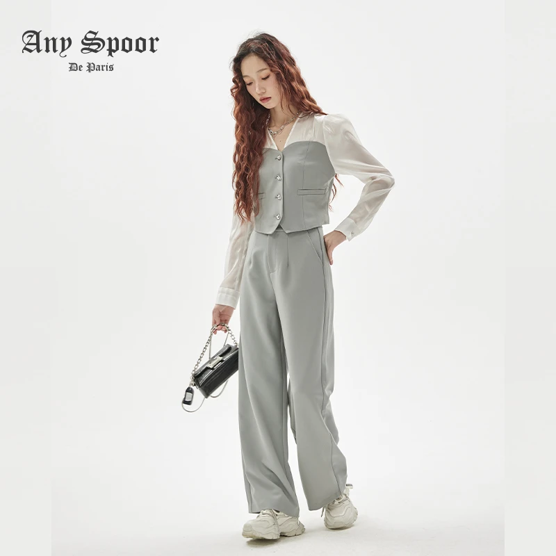 【老板娘夏天】外穿垂感宽松春秋薄款高腰时尚休闲长裤83C248