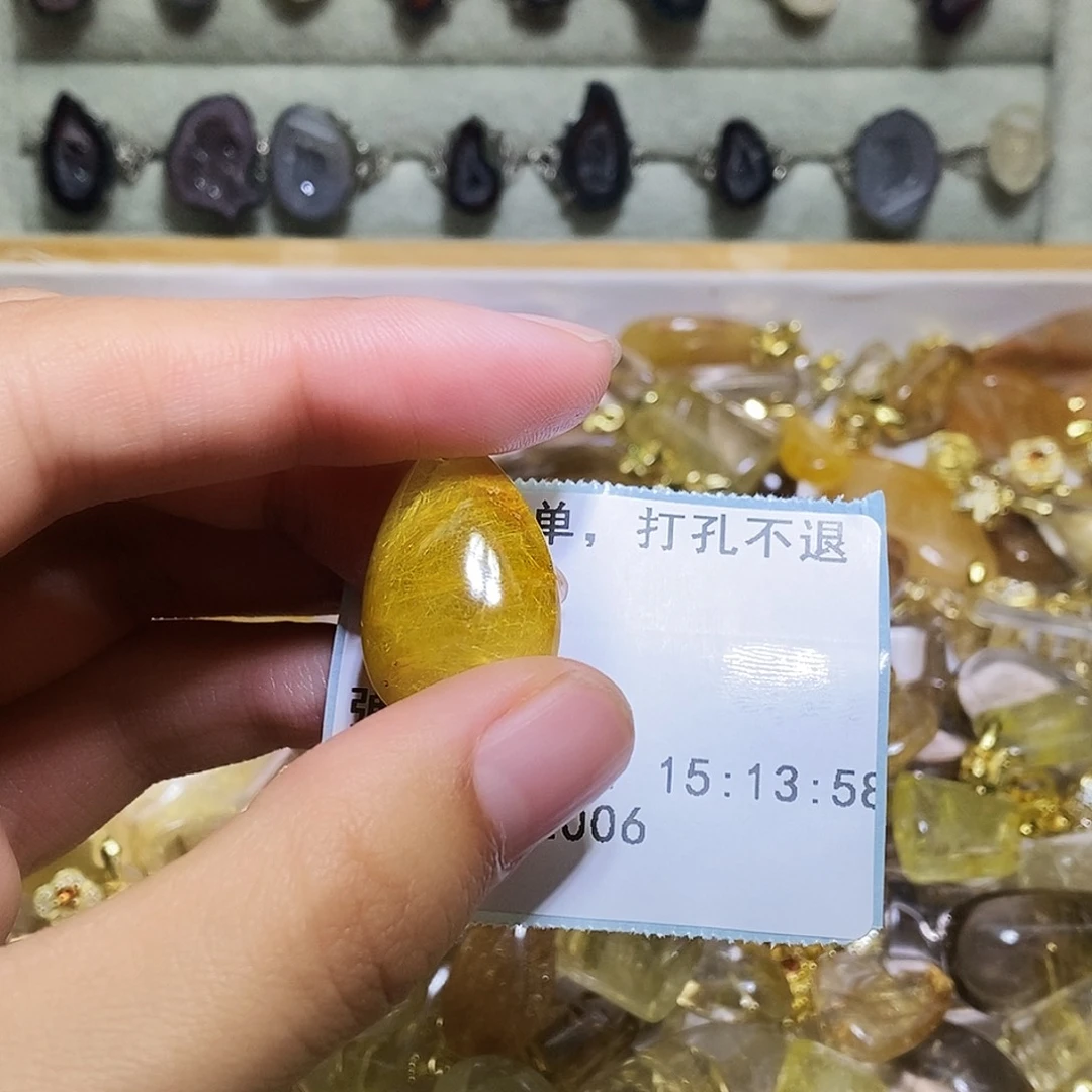 ****银S925镶嵌戒指烟晶