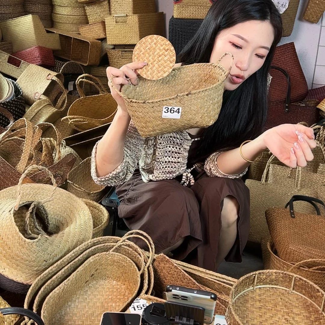 编织带草编包/草编收纳盒微瑕疵