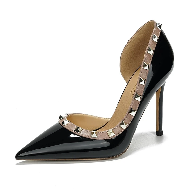 A73-2黑色细跟高跟鞋