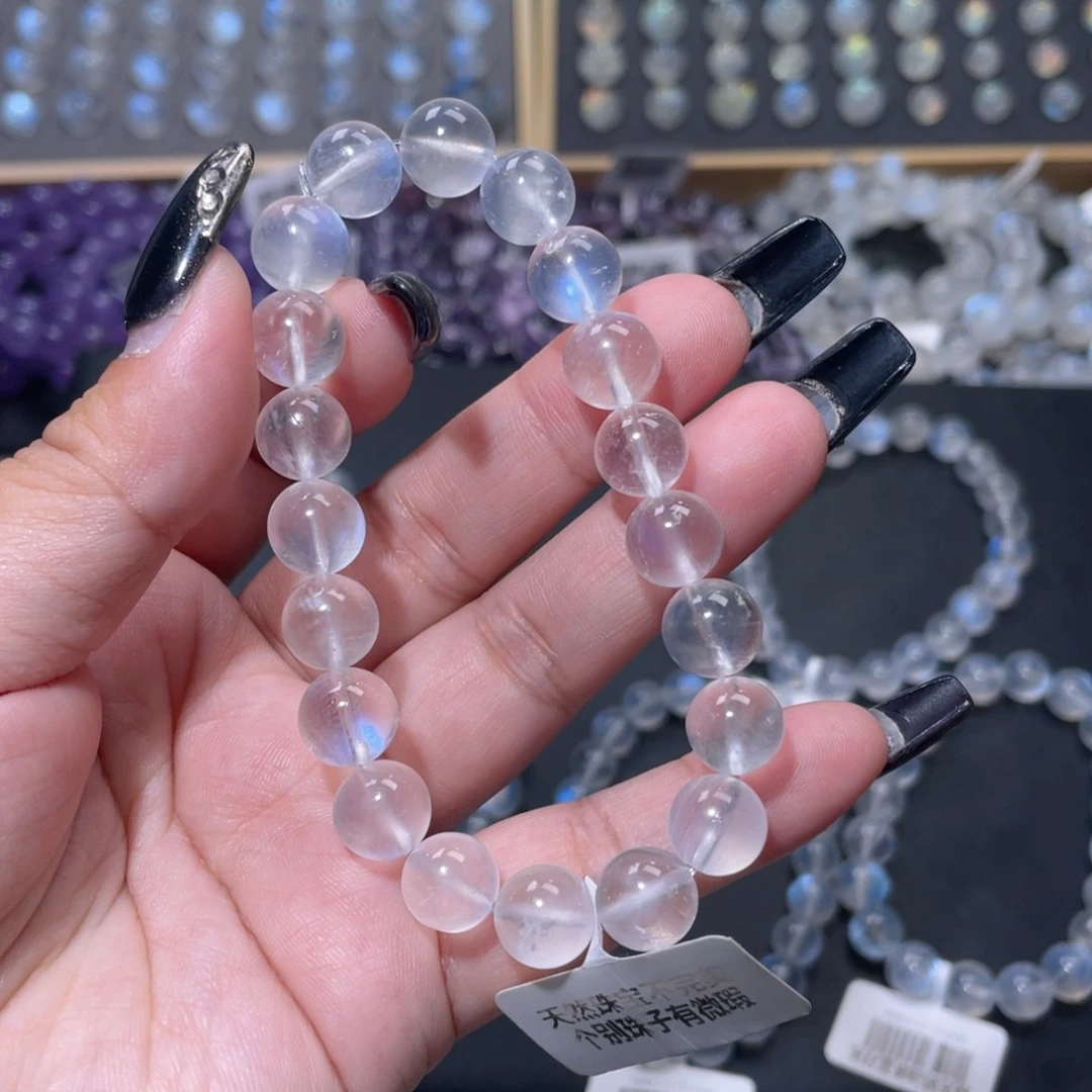 L***y手链未镶嵌长石蓝月光手链9mm+