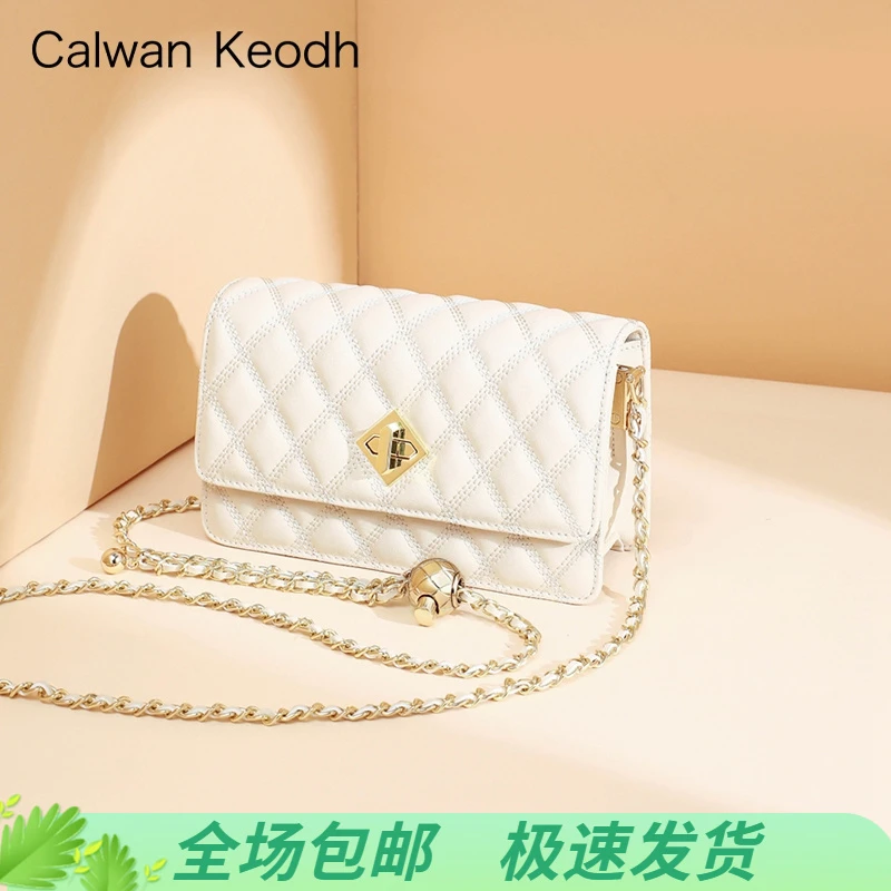 Calwan Keodh真皮包包女链条包2025款斜挎包生日圣诞礼物送女生