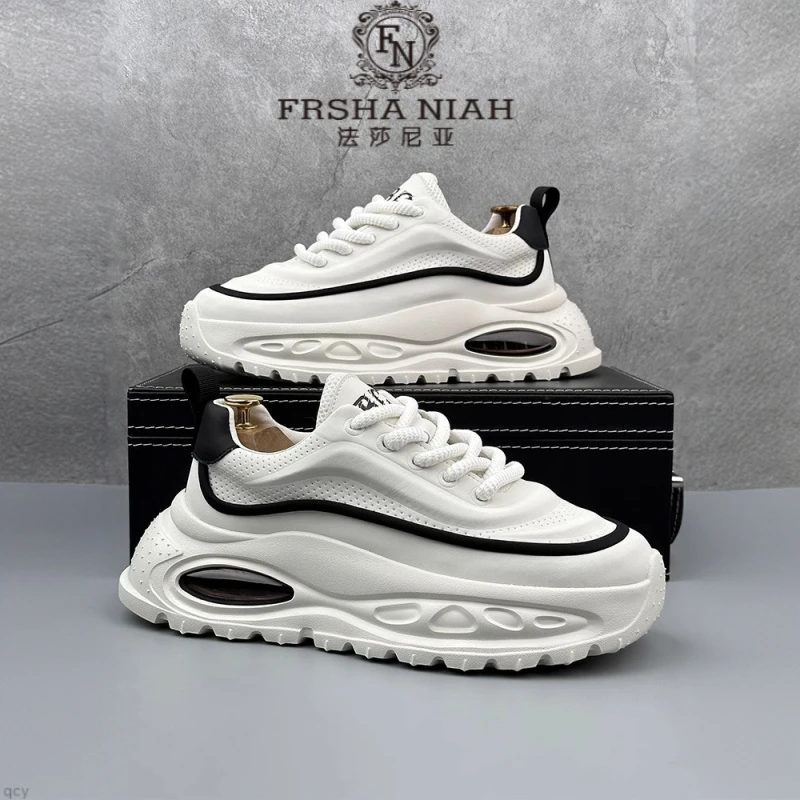 法莎尼亚男款鞋春季新款潮流气垫休闲时尚百搭增高运动厚底老爹鞋