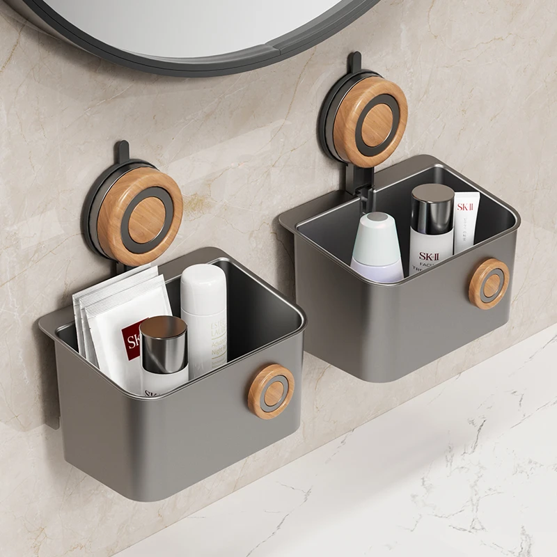 吸盘置物架免打孔墙上收纳洗漱台化妆品卫生间厨房壁挂式收纳神器