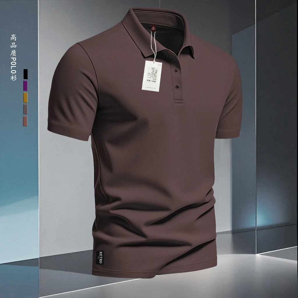 POLO衫男士上衣商务休闲翻领短袖t恤有领体恤春夏季半袖美式衬衫