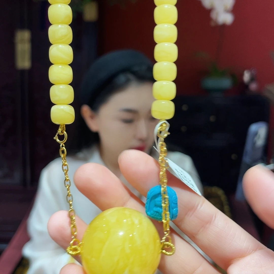 蜜蜡未镶嵌颈饰蜜蜡