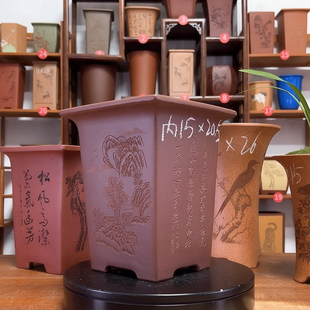 花盆紫砂周之夏精品紫砂花盆
