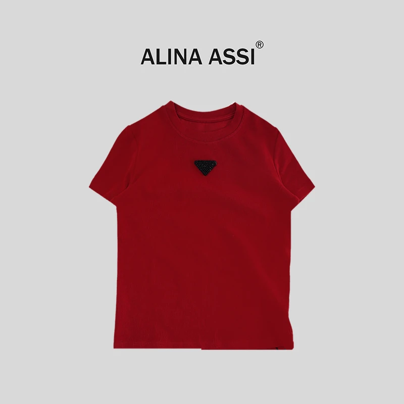 【大瑶家】2025春夏新款百搭时尚T恤简约显瘦短袖上衣AM1042