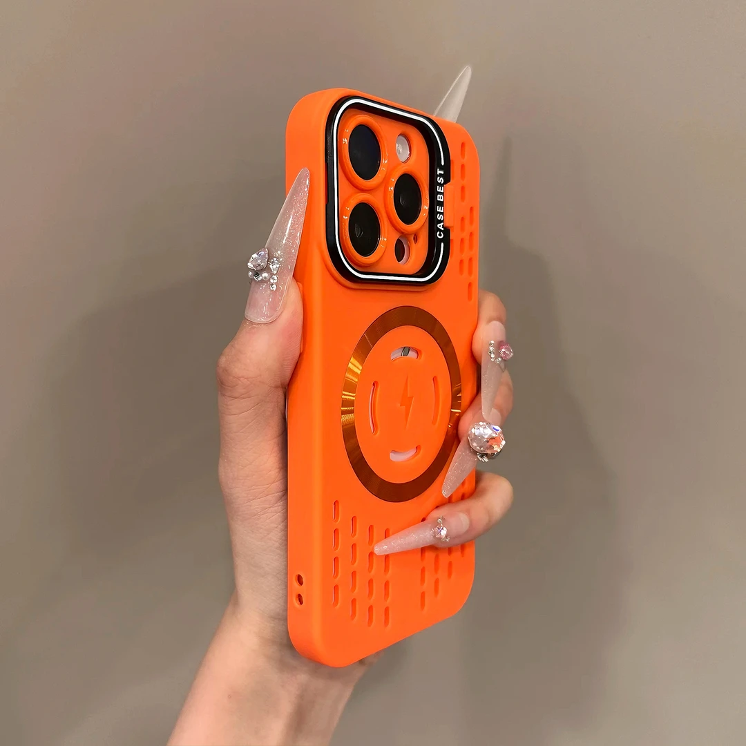 雅天立夏季磁吸散热壳适用iPhone16手机壳14promax镂空15/13/12新
