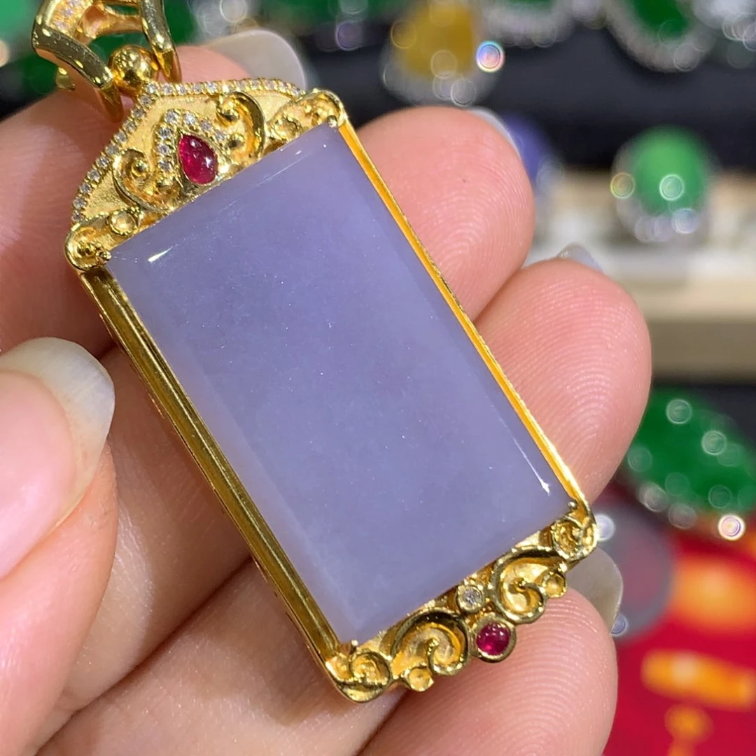 翡翠颈饰18K金镶嵌8，