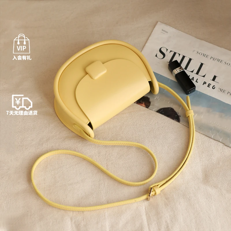 马鞍包包女款爆款2025新款小众轻奢单肩斜挎包女款百搭气质女包小