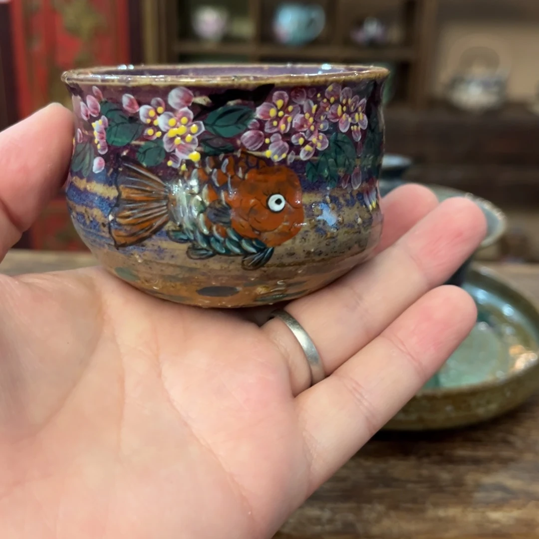 柴烧手工手绘陶瓷