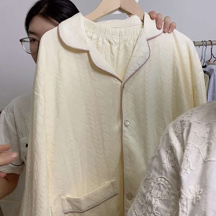 家居服白色的m码套装