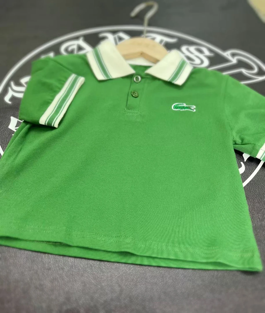 2025夏季POLO衫儿童翻领T恤宝宝棉上衣男童短袖洋气舒适休闲体恤