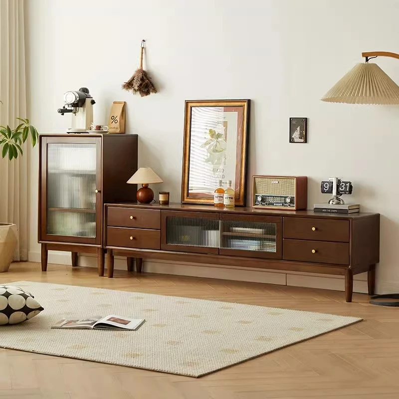 【孤品清货】实木电视柜客厅家用简约小户型储物北欧原木电视机柜