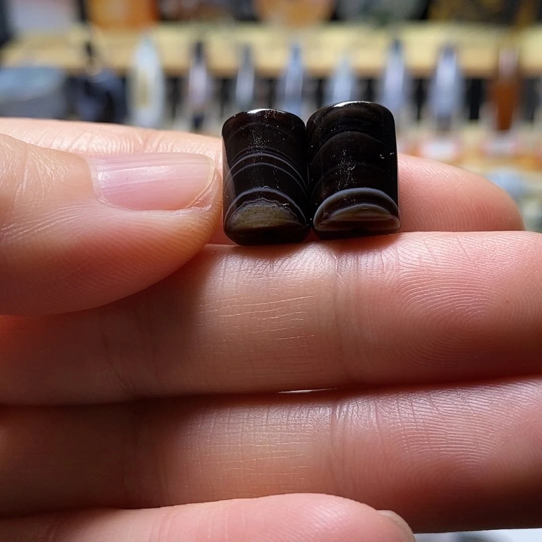 玛瑙/玉髓未镶嵌颈饰福利一对