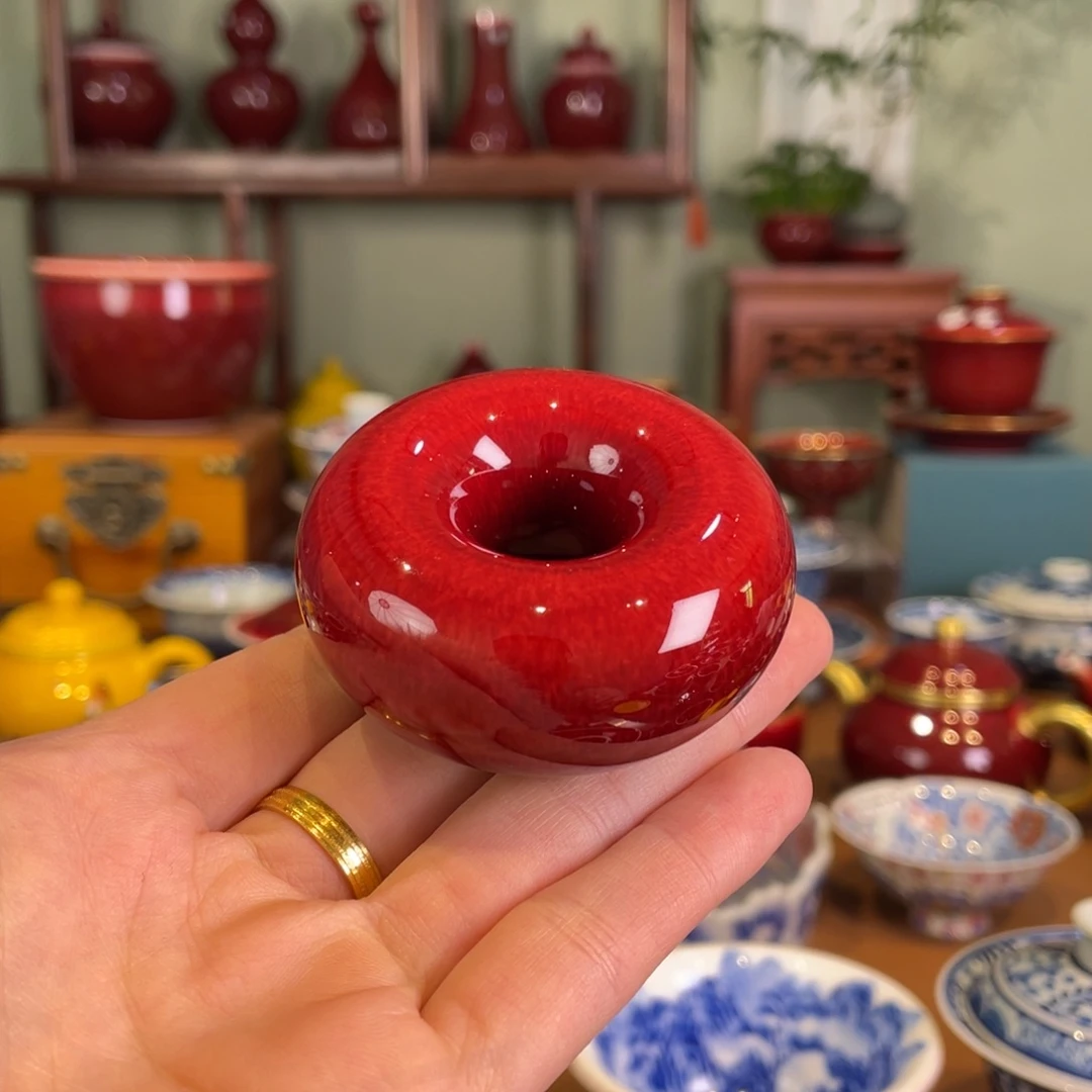 清欢雅玩原矿郎红福利甜甜圈盖置