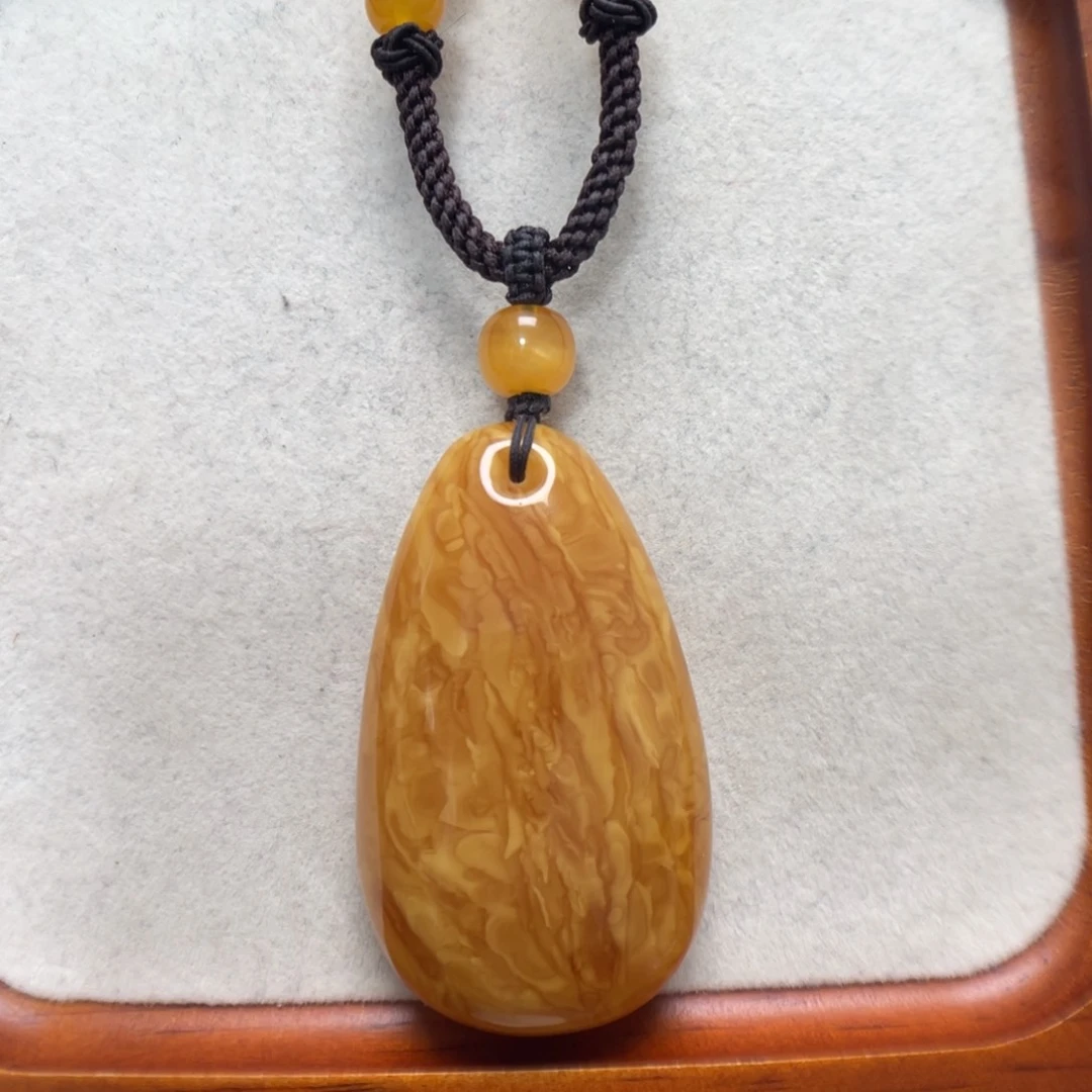 蜜蜡未镶嵌项链吊坠