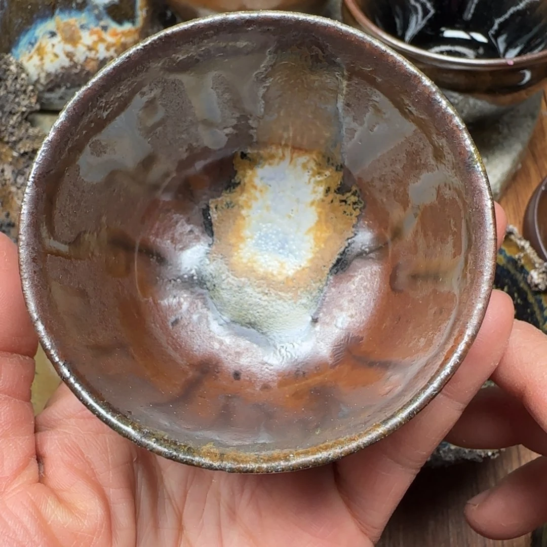 柴烧建盏茶盏茶杯441