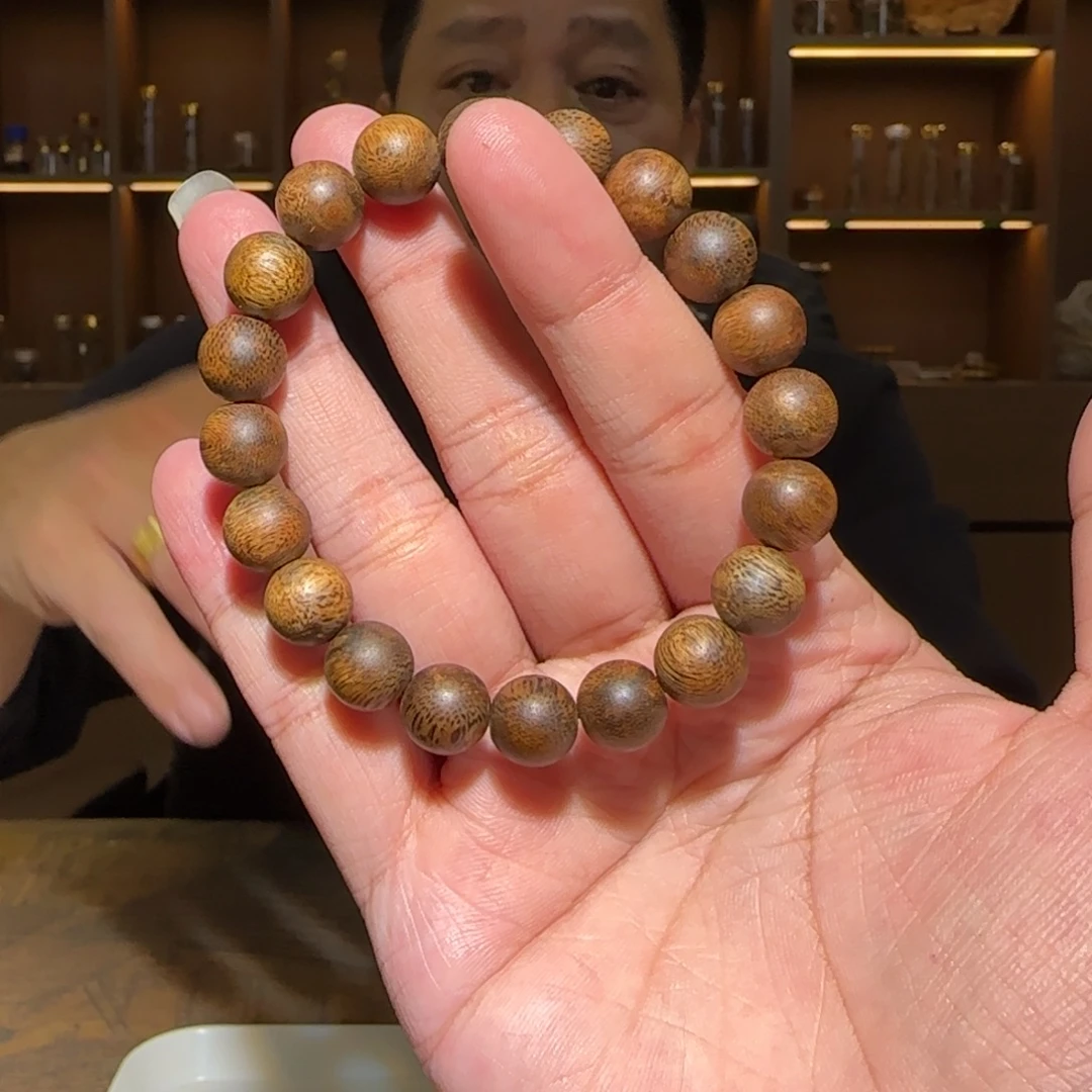 沉香手串单圈白奇母树圆珠1.0/8g多样性发一条