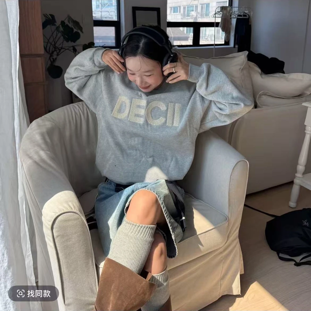 韩系加绒卫衣刺绣磨毛工艺