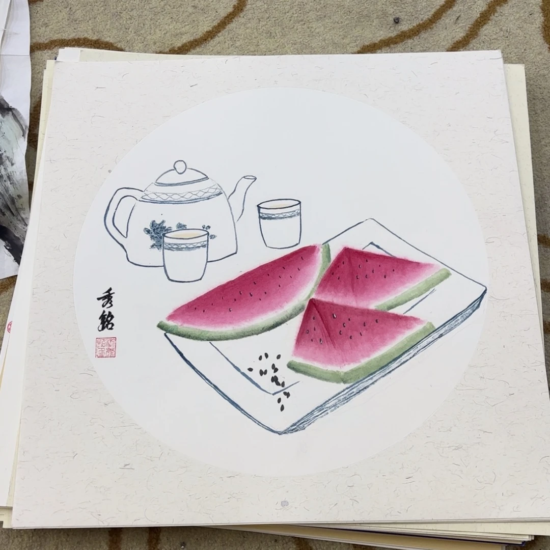 国画国画老师作品刘