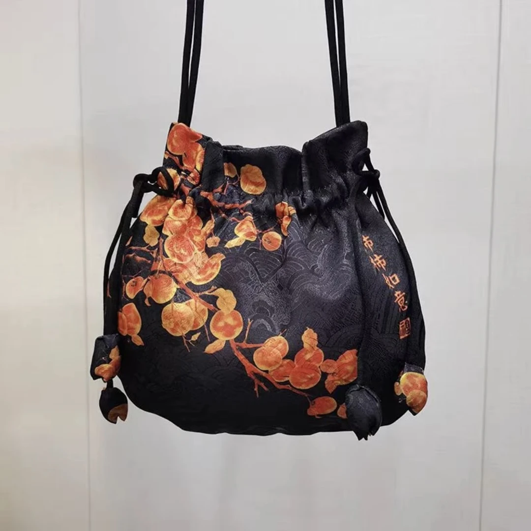 香云龙鳞纹元宝包定位花中国风可调节手提包