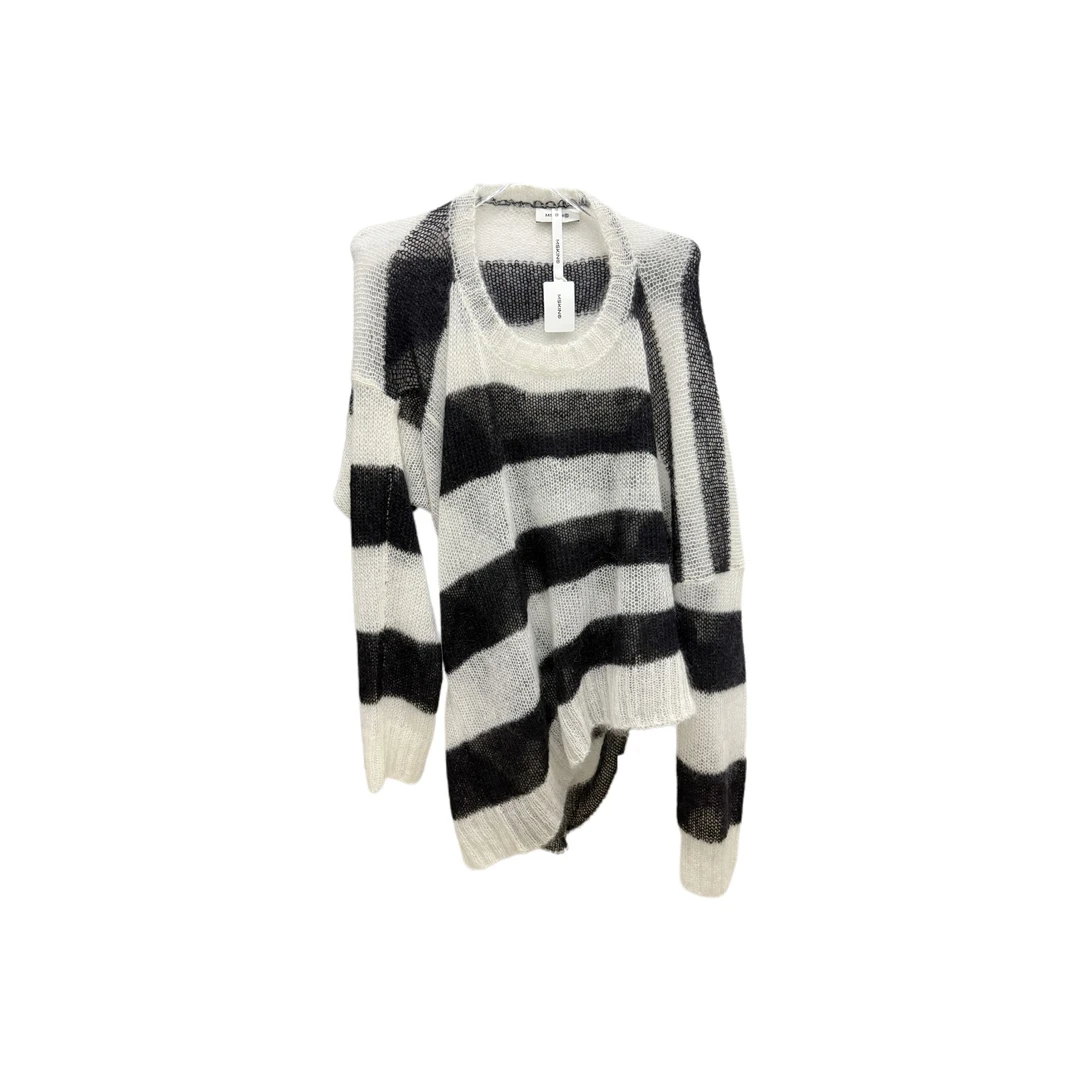 圆领条纹时尚女装套头扎染慵懒风毛衣毛针织衫防晒