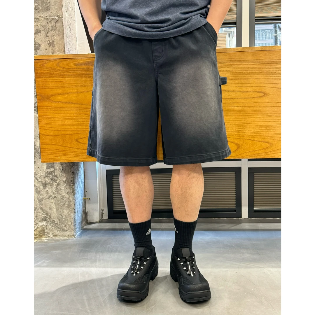 【BOLEXM】水洗磨白工装牛仔短裤