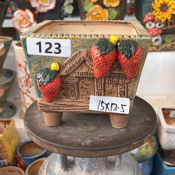 紫砂花盆粗陶材质多肉花盆