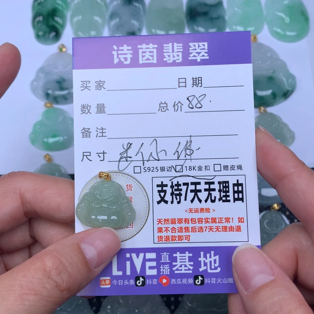 翡翠未镶嵌颈饰天然