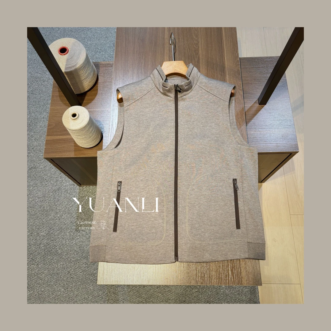【3008-YL】高奢男装 2024秋冬新款男士简约老钱风绵羊毛马甲